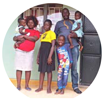 Isoba Henry Caesar and family at Ruth House.
